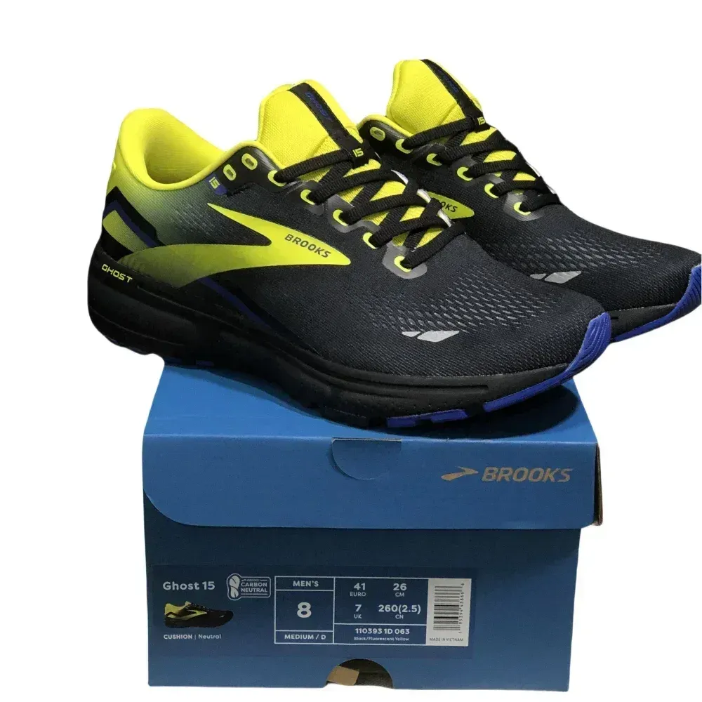 BROOKS Men’s Ghost 15 Shoes Is Perfect for Runners Seeking Comfort, Stability, and Style on The Trail Black Shoes