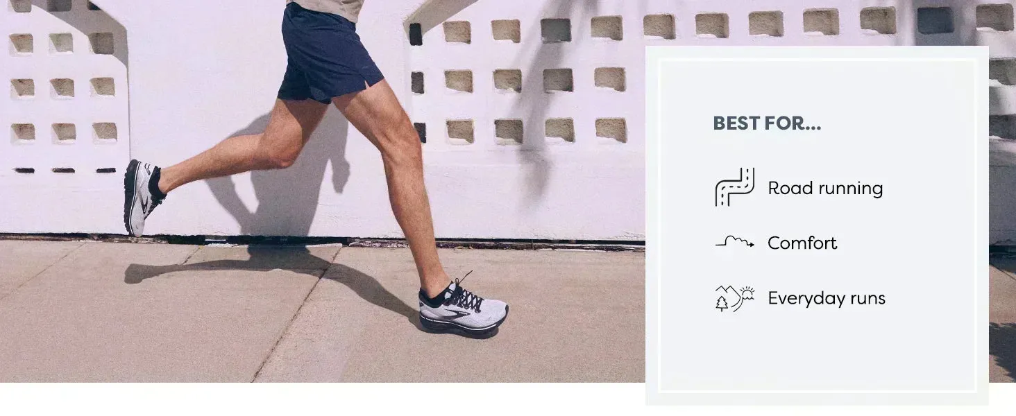 BROOKS Men’s Ghost 15 Shoes Is Perfect for Runners Seeking Comfort, Stability, and Style on The Trail Black Shoes