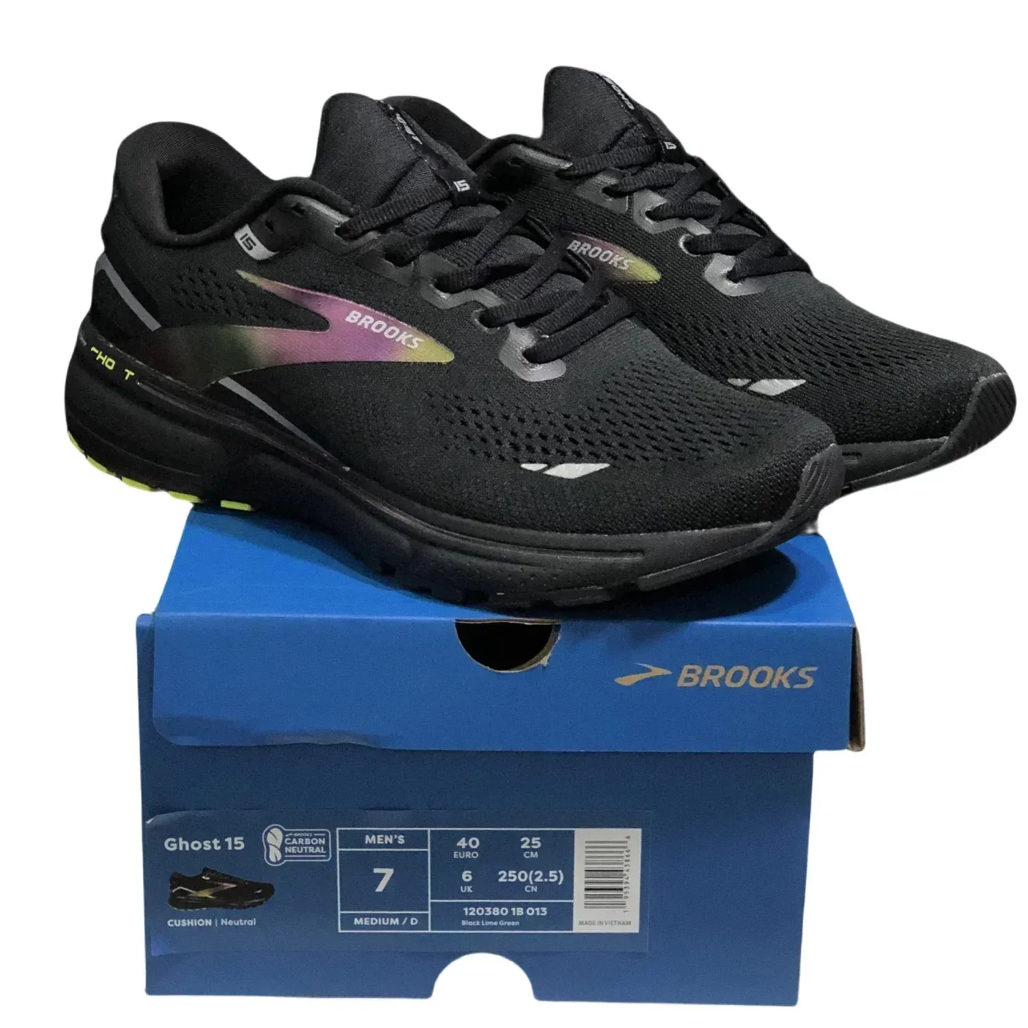 BROOKS Men’s Ghost 15 Shoes Is Perfect for Runners Seeking Comfort, Stability, and Style on The Trail Black Shoes