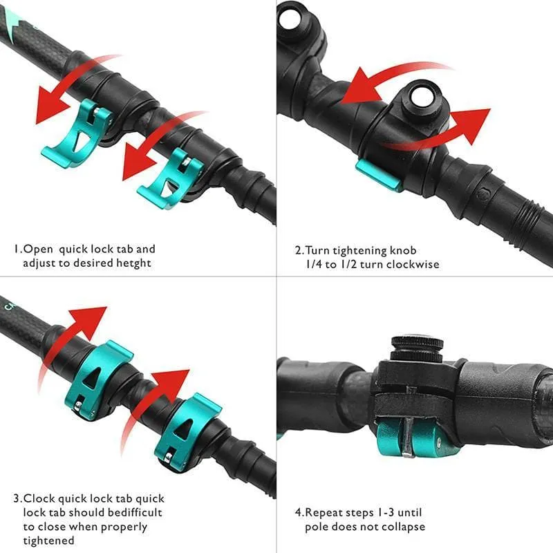 Carbon Fiber Telescope Trekking Stick