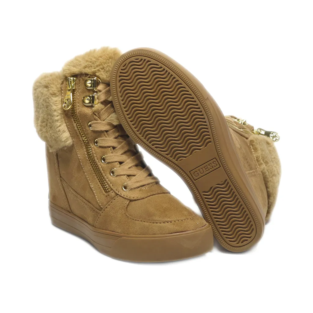 Guess Snow Boots Leather Brown Colour For Kids