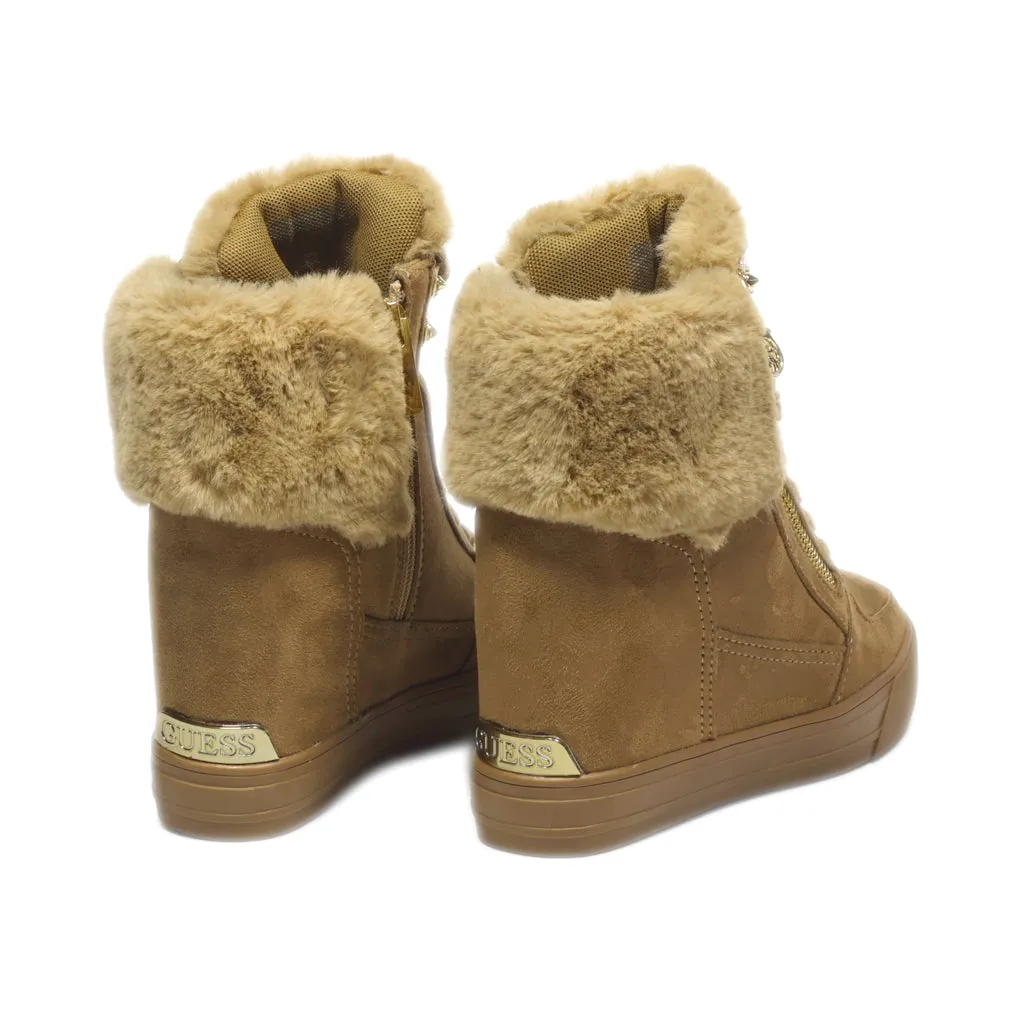 Guess Snow Boots Leather Brown Colour For Kids