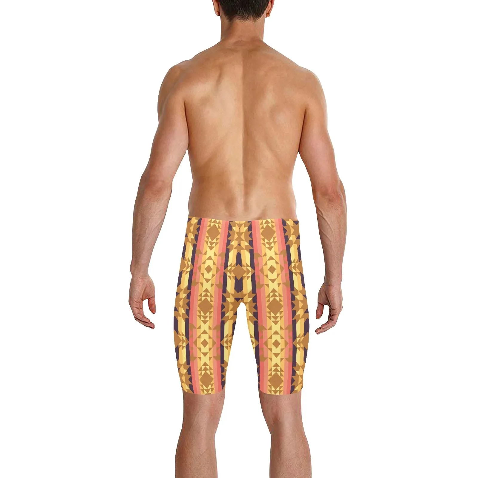 Infinite Sunset Men's Knee Length Swimming Trunks