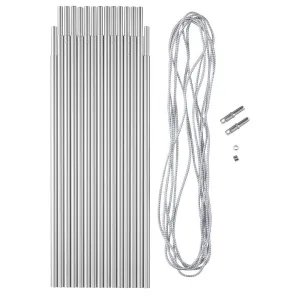 KIT ARCEAU EN ALUMINIUM 4,5 MÈTRES Ø 8,5 MM 14 JONCS DE 32,5 CM