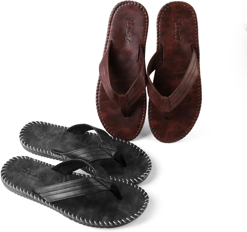 Mens Ultra Light Slip on Slides Skid Resistant All Weather Beach Sandals Quick Dry Indoor Outdoor Flip Flop Thong Sandles