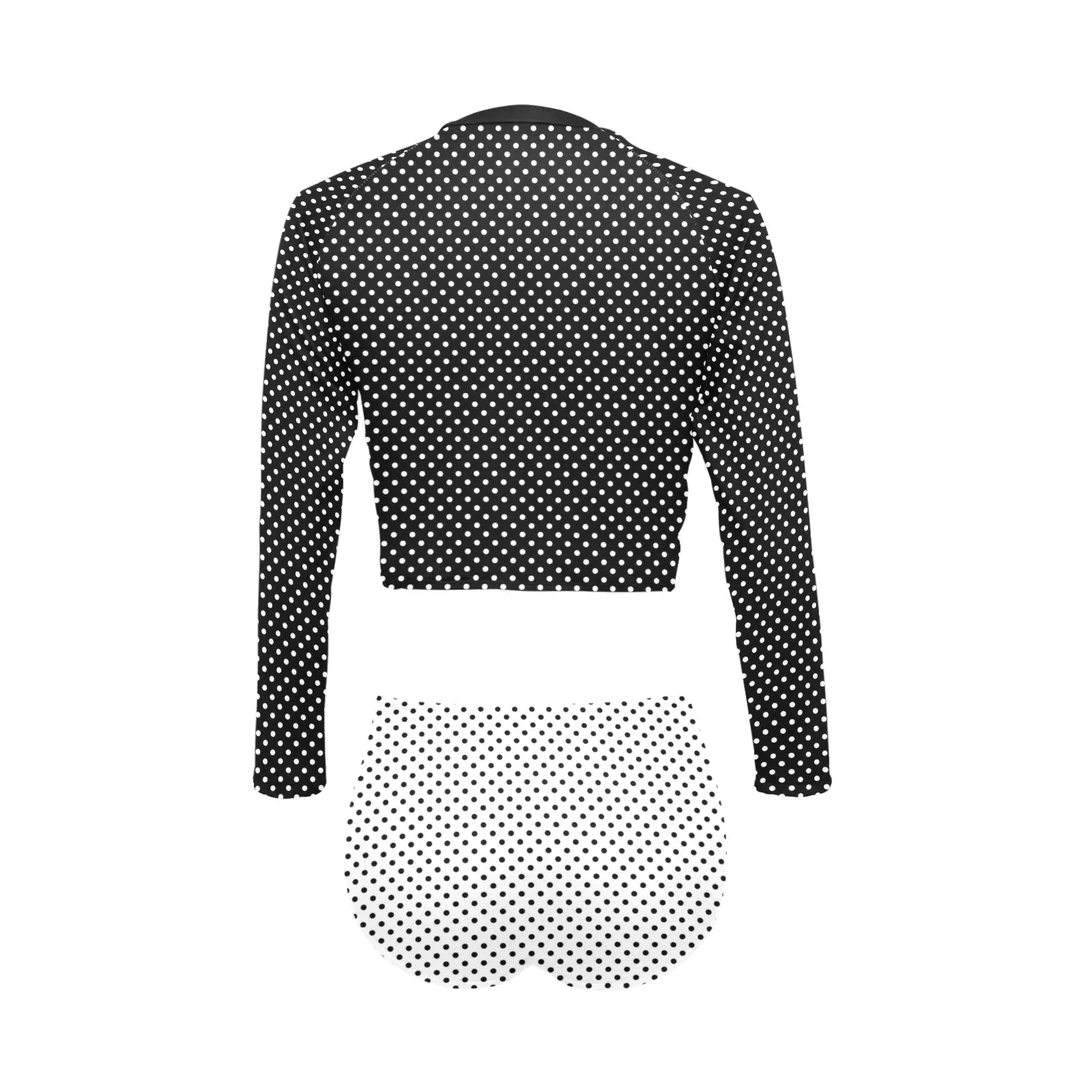 Polkadot Long Sleeve Bikini Set