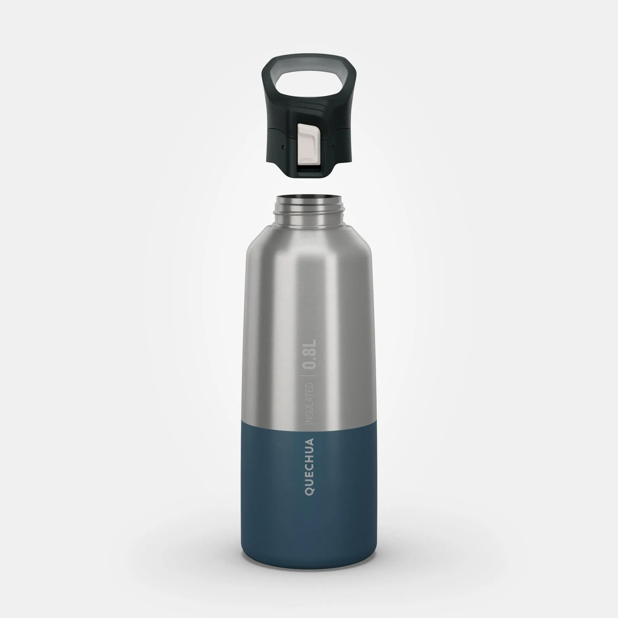 Quechua MH500 Double Wall Insulated Stainless Steel Hiking Water Bottle 27oz