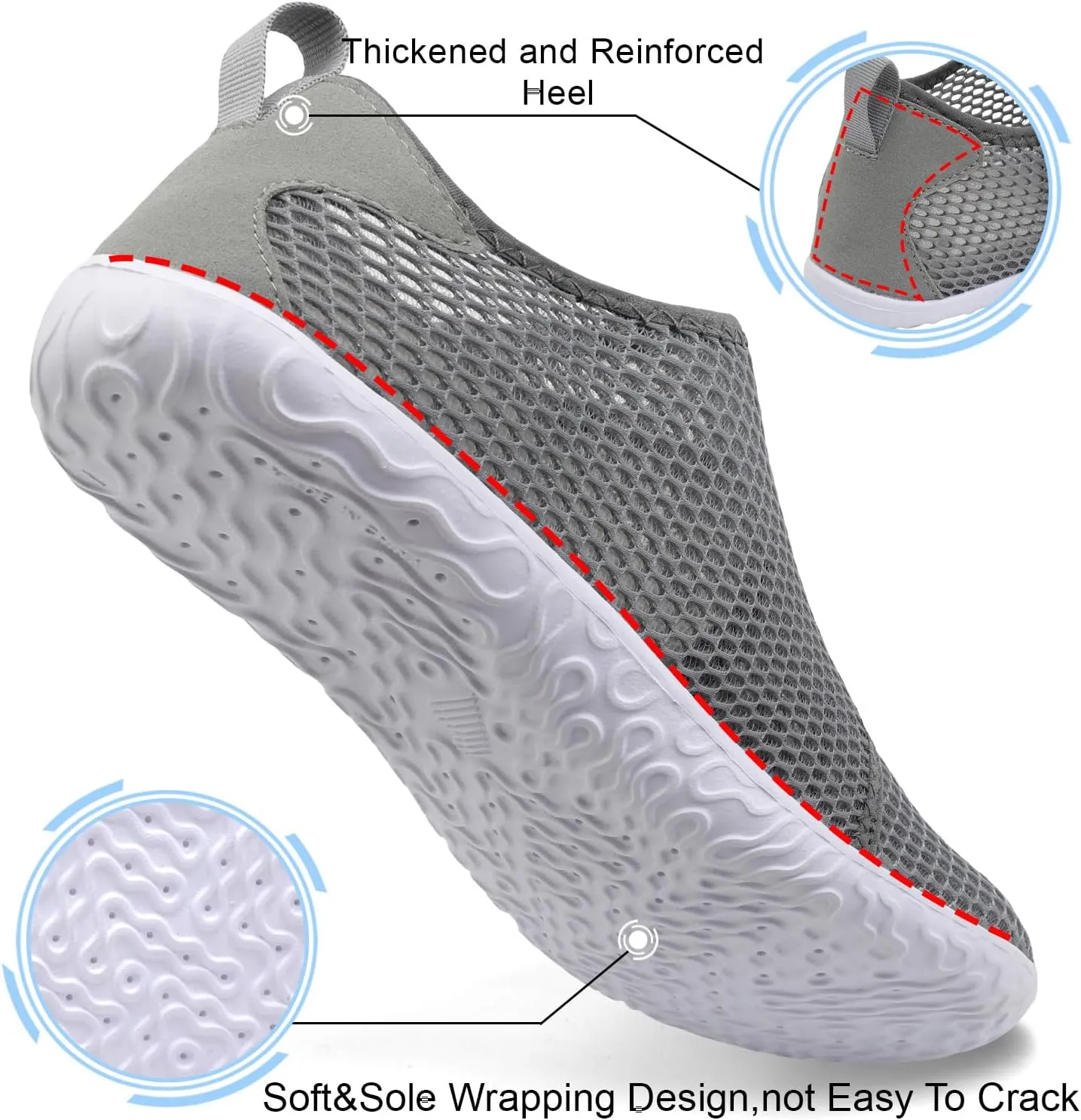 Spesoul Womens and Mens Water Shoes Breathable Quick Dry Soft Barefoot Aqua Socks for Hiking Swim Beach Surf Yoga Sport