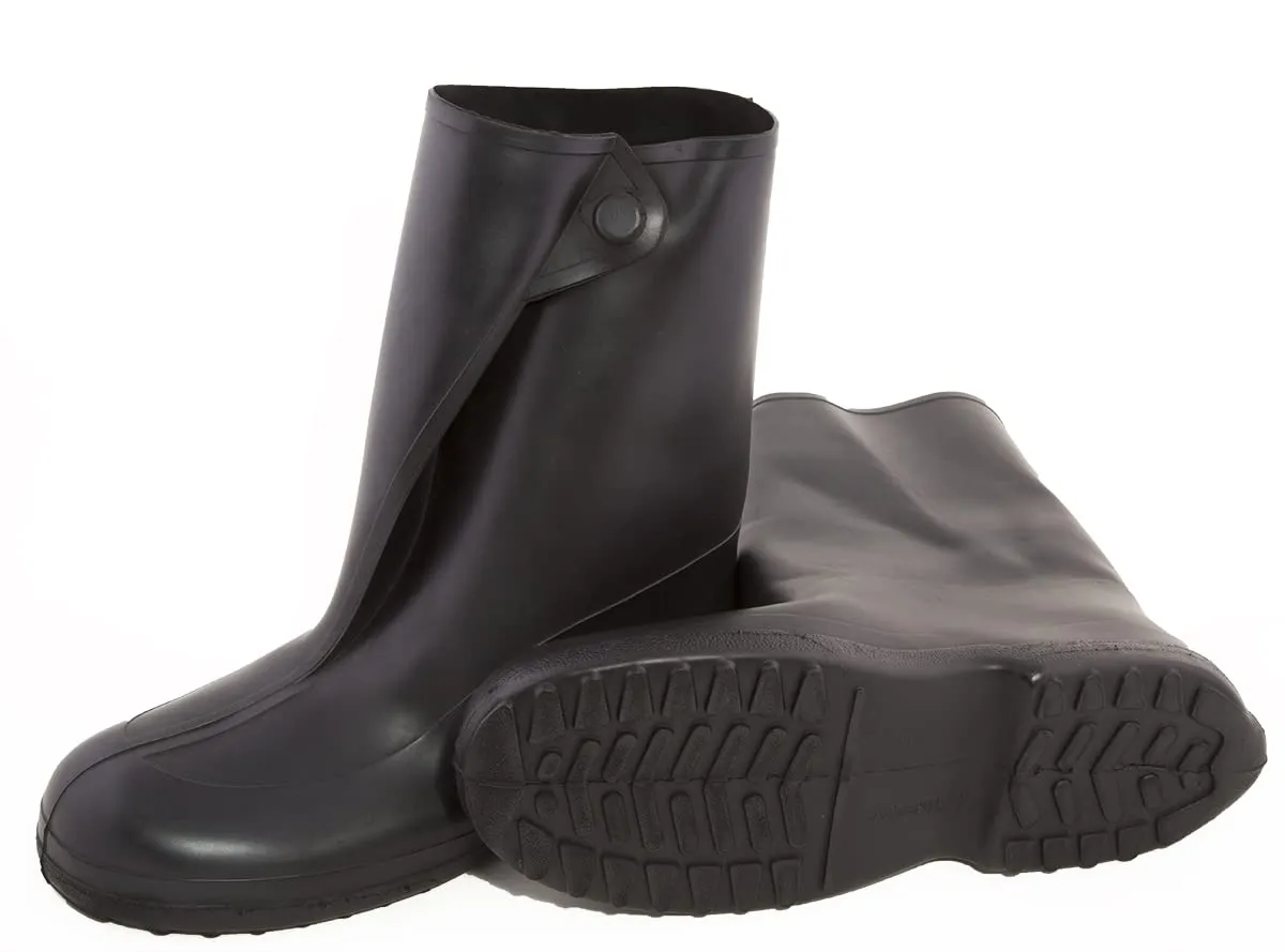 TINGLEY womens 10-inch Overshoe With Button Mid Calf Boot, Black, Large US, 1400